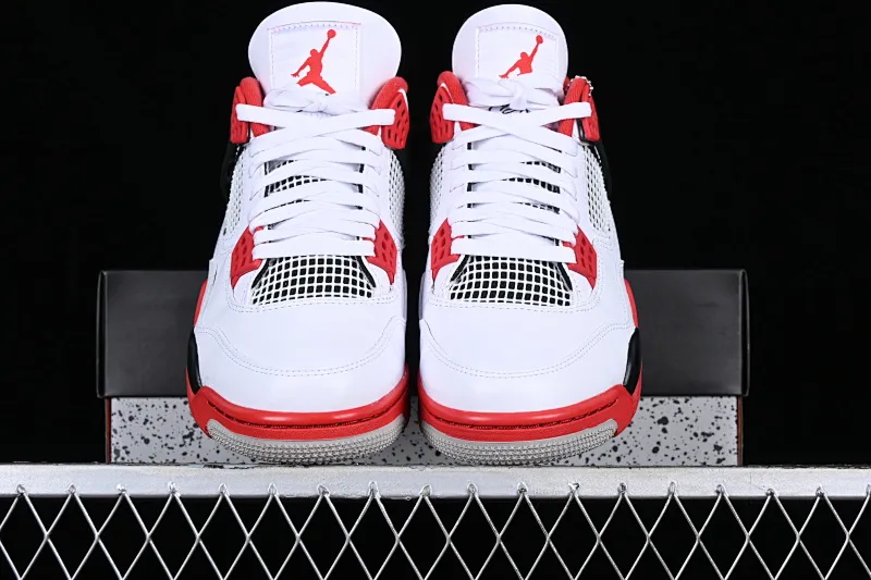 All categories Air Jordan Jordan series basketball shoes Air Jordan 4 LJR version Air Jordan 4 Retro "Fire Red" AJ4 Joe 4 white red flame red basketball shoes DC7770-160